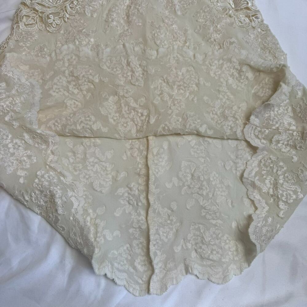 Y2K Claire Pettibone Coquette Chemise Slip Dress Babydoll Ivory Cream Lace - Picture 11 of 12